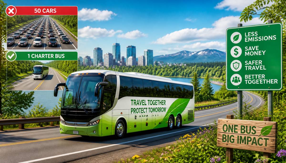 Driving Sustainability: Why Charter Buses Beat Individual Cars